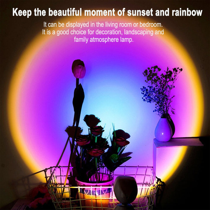 LED Sunrise Sunset Rainbow Projection Light LED Floor Lamp_15