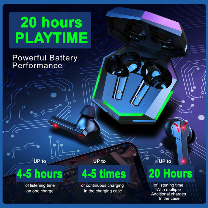 Low Latency TWS Bluetooth Gaming Earphones with Charging Case_6