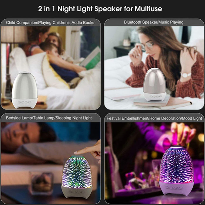 3D Star Sky Crystal Touch Control Bluetooth Speaker with LED Night Light_2
