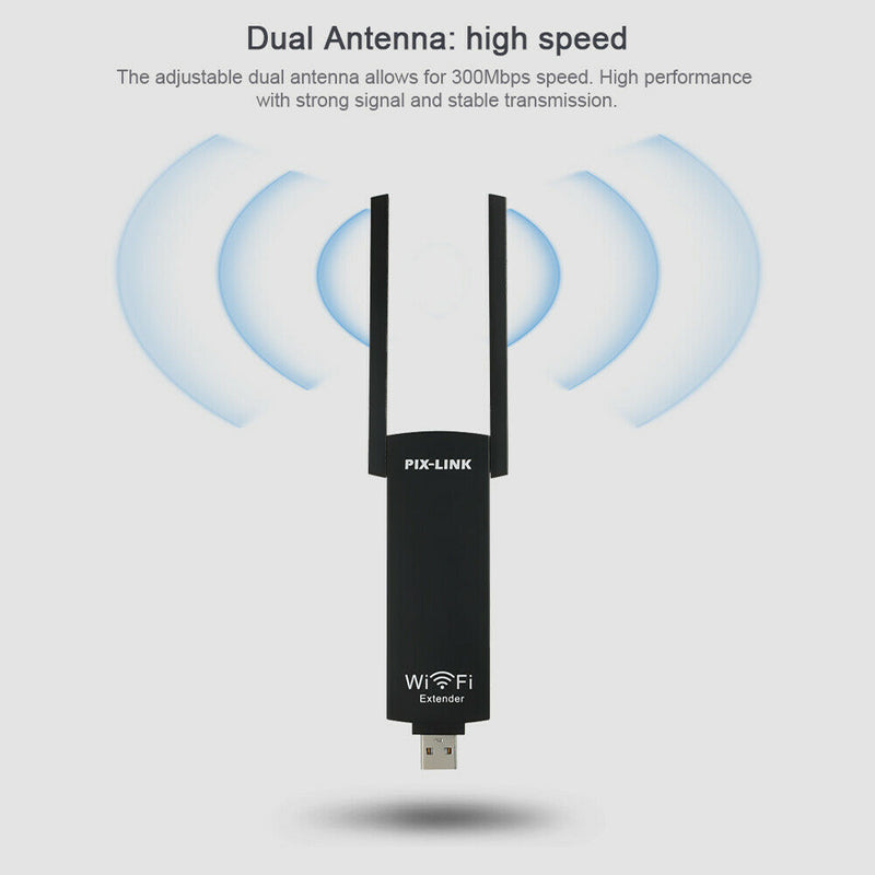 300mbps USB Wireless Wi-Fi Repeater Dual Antenna Signal Booster_9