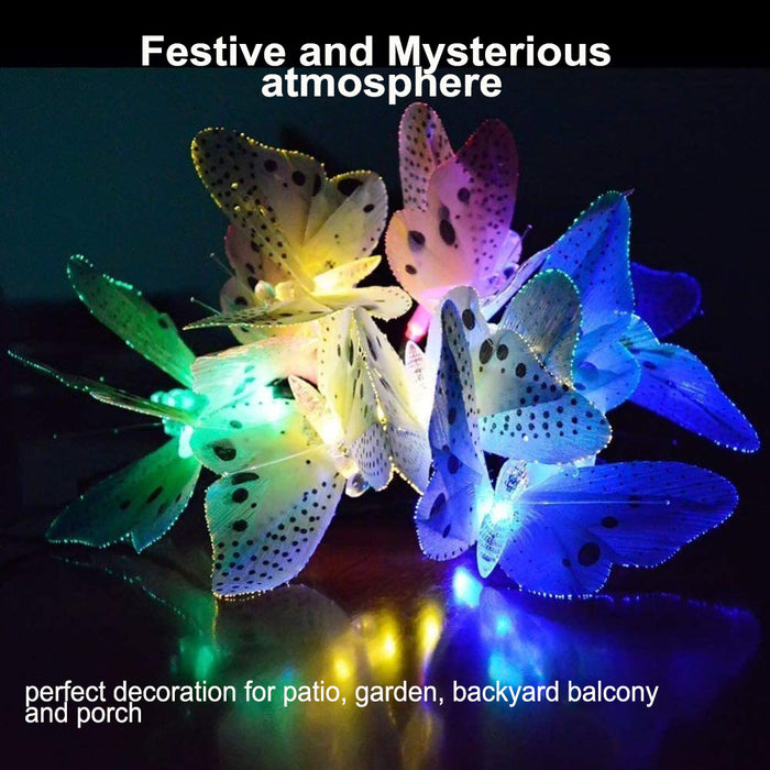 Fiber Optics Butterfly String Lights 12 LED Outdoor Decoration Lights_15