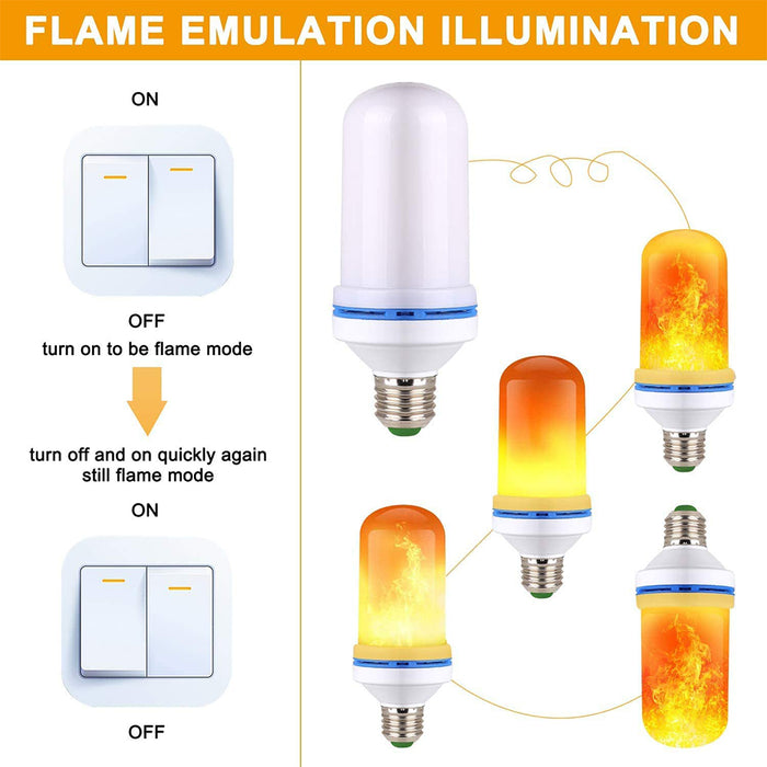 E27 Base Flame Light LED Decorative Unique Flickering Light Bulb_12