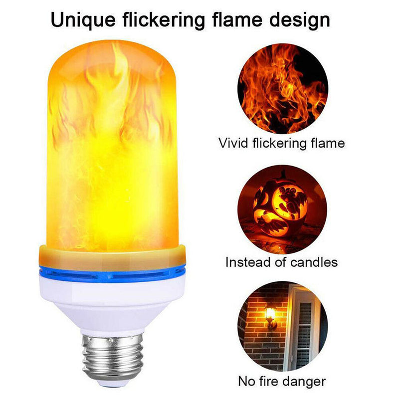 E27 Base Flame Light LED Decorative Unique Flickering Light Bulb_13