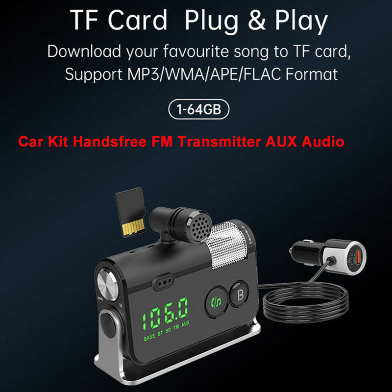 QC3.0 Car Charger Mp3 Player Handsfree FM Transmitter_9
