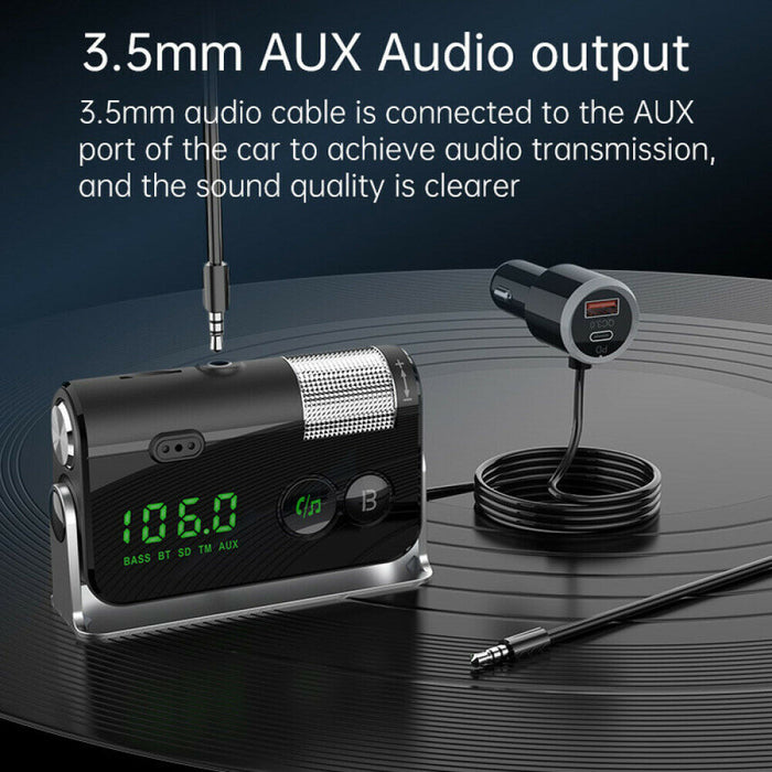 QC3.0 Car Charger Mp3 Player Handsfree FM Transmitter_13