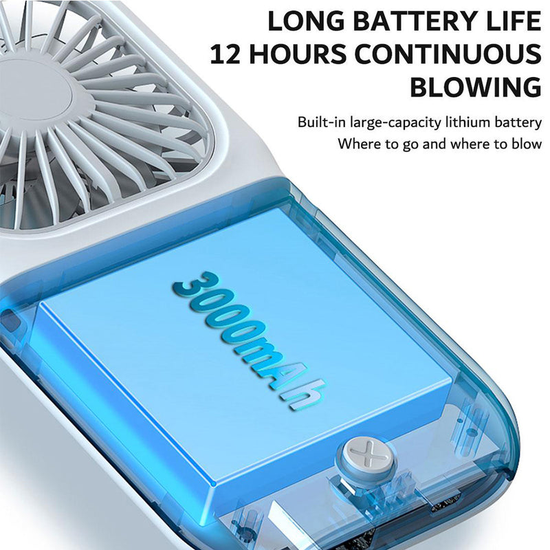 3 Speed Foldable USB Rechargeable Handheld Fan_14