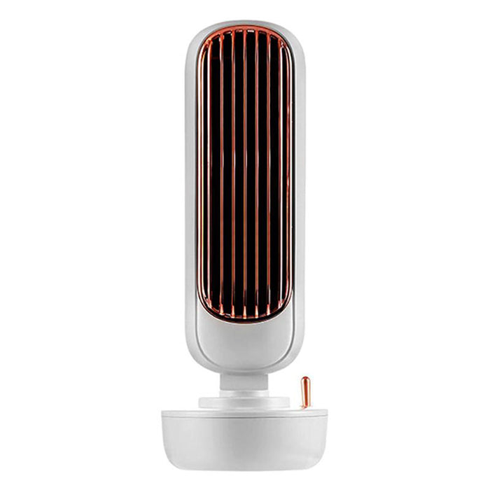 Retro Humidification Silent Wireless USB Rechargeable Tower Fan_2
