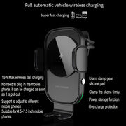 15 W Fast Wireless Car Mobile Phone Holder and QI Charger_16