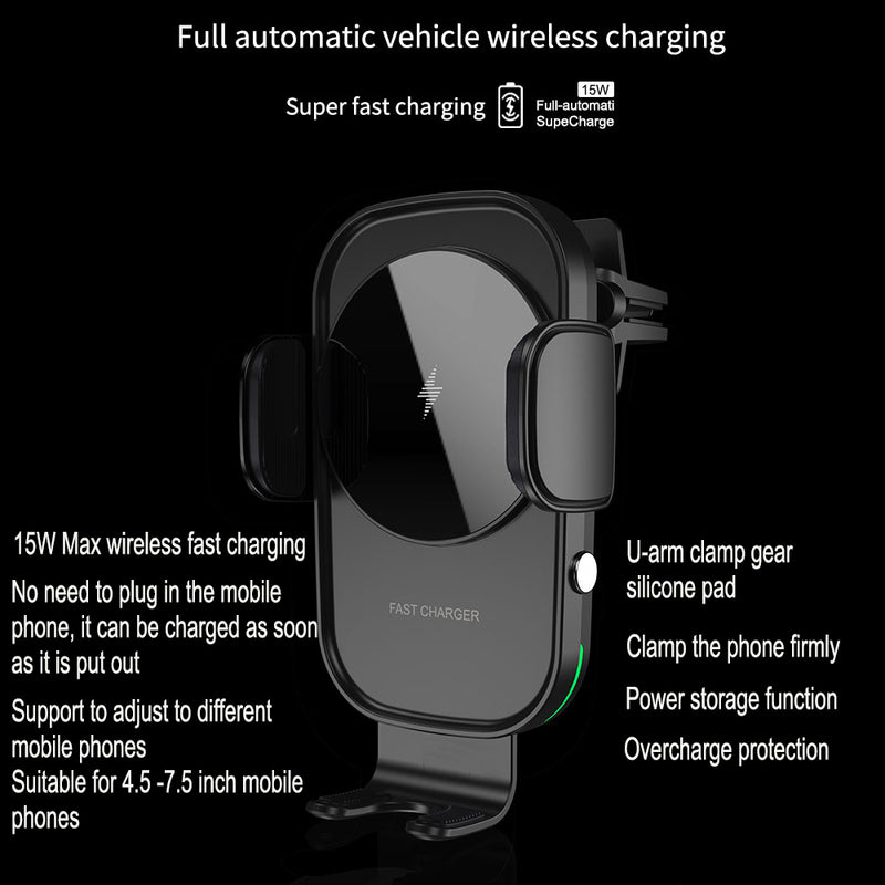 15 W Fast Wireless Car Mobile Phone Holder and QI Charger_16