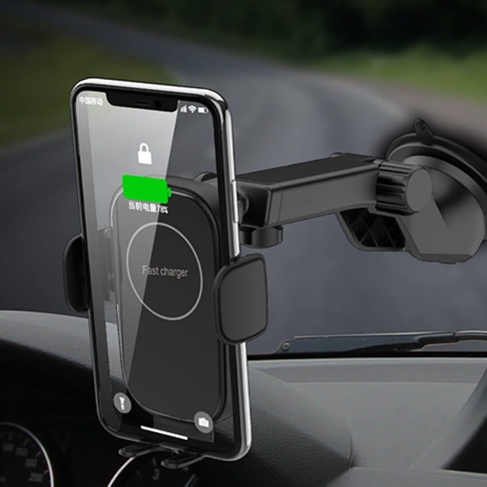 15W Fast Charging Wireless Car Phone Holder and QI Charger_2