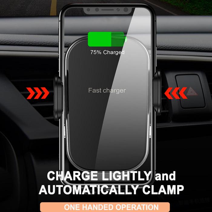 15W Fast Charging Wireless Car Phone Holder and QI Charger_8