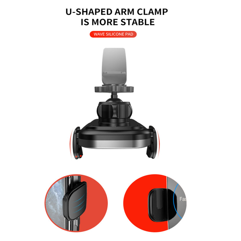 15W Fast Charging Wireless Car Phone Holder and QI Charger_11