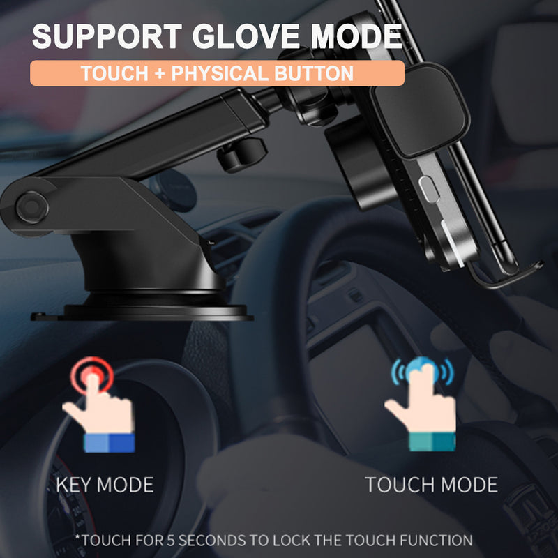 15W Fast Charging Wireless Car Phone Holder and QI Charger_12