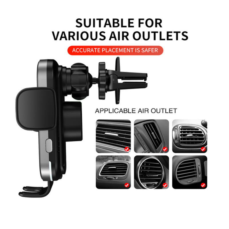 15W Fast Charging Wireless Car Phone Holder and QI Charger_4