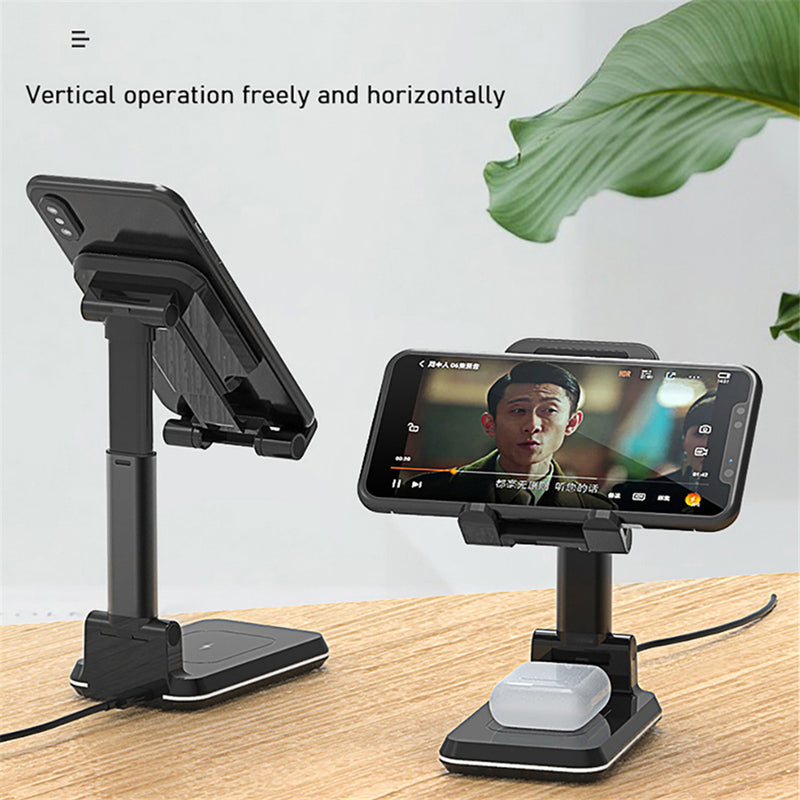 10W QI Wireless Charger Stand Telescopic Desktop Phone Bracket_12