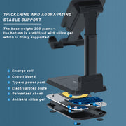10W QI Wireless Charger Stand Telescopic Desktop Phone Bracket_14