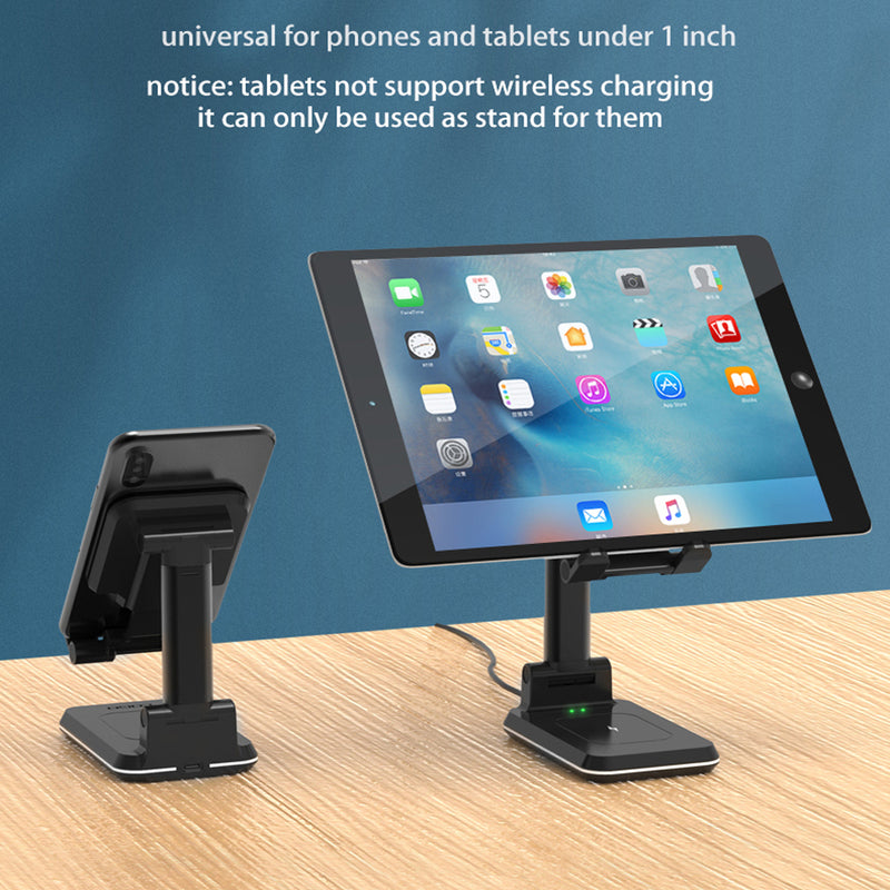 10W QI Wireless Charger Stand Telescopic Desktop Phone Bracket_5