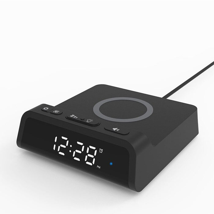 Digital Alarm Clock with Wireless Charging Pad for QI Devices_9