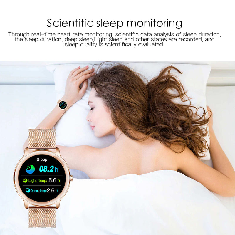 Full Touch Screen iOS Android Support Smart Watch for Women_8