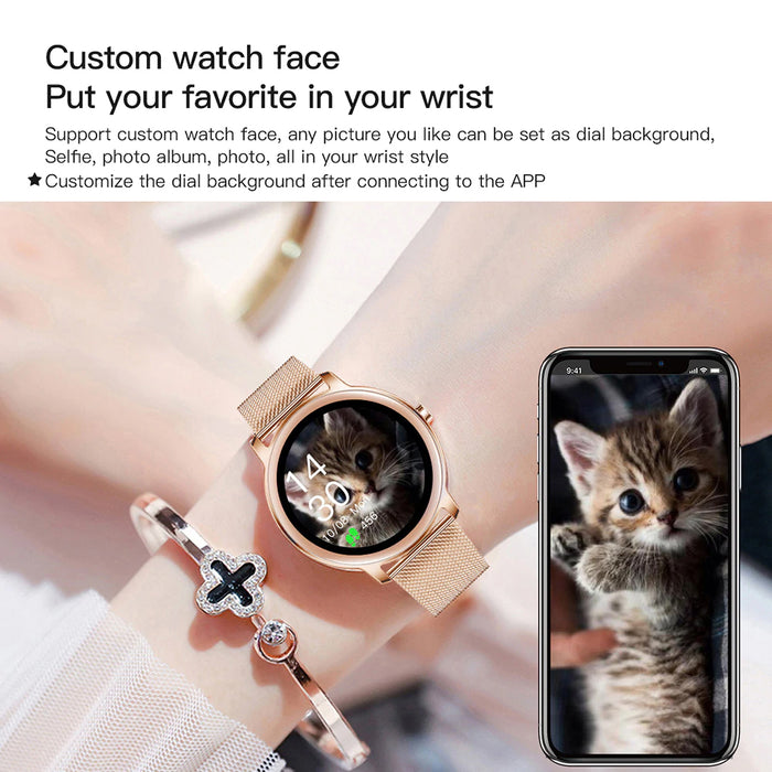 Full Touch Screen iOS Android Support Smart Watch for Women_1
