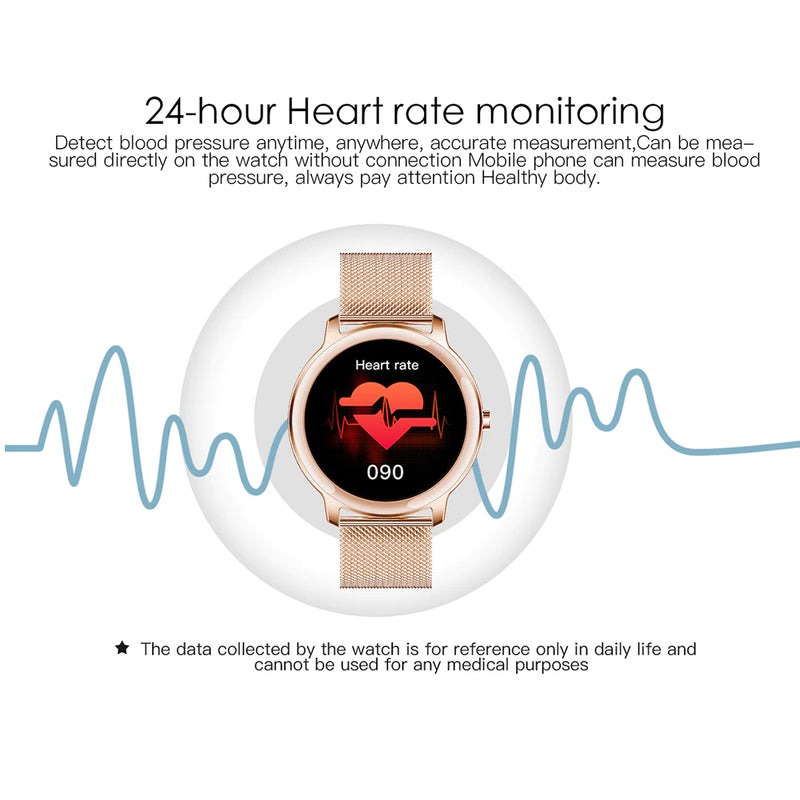 Full Touch Screen iOS Android Support Smart Watch for Women_2