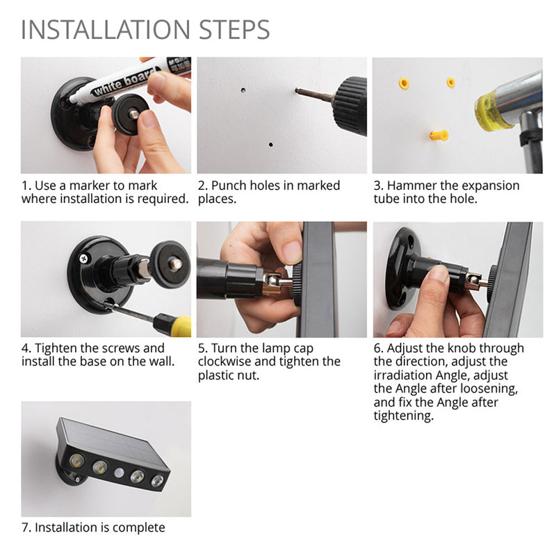 Solar Powered Motion Sensor LED Outdoor Wall Garden Light_4