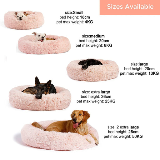 Machine Washable Calming Donut Cat and Dog Pet Bed_2