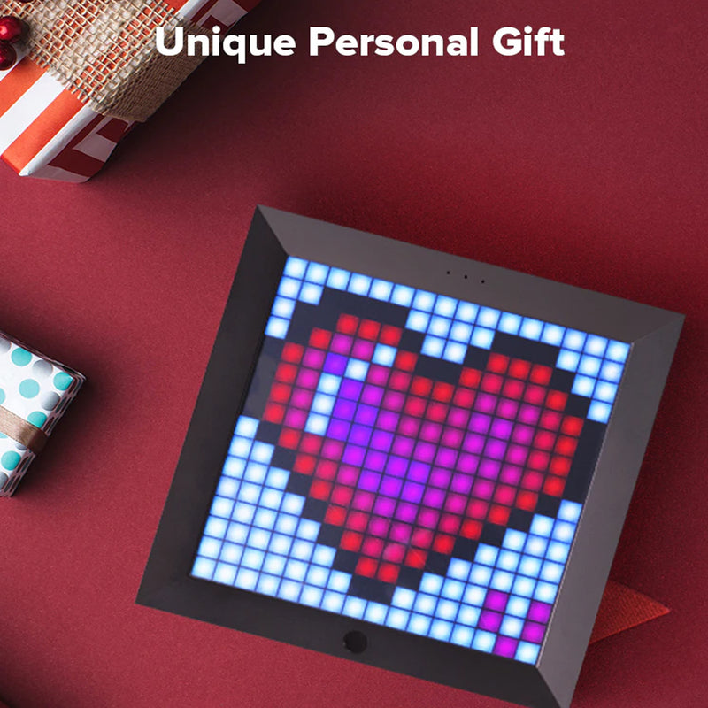 Pixel Bluetooth Photo Frame with Colorful LED Light Wall Clock_8