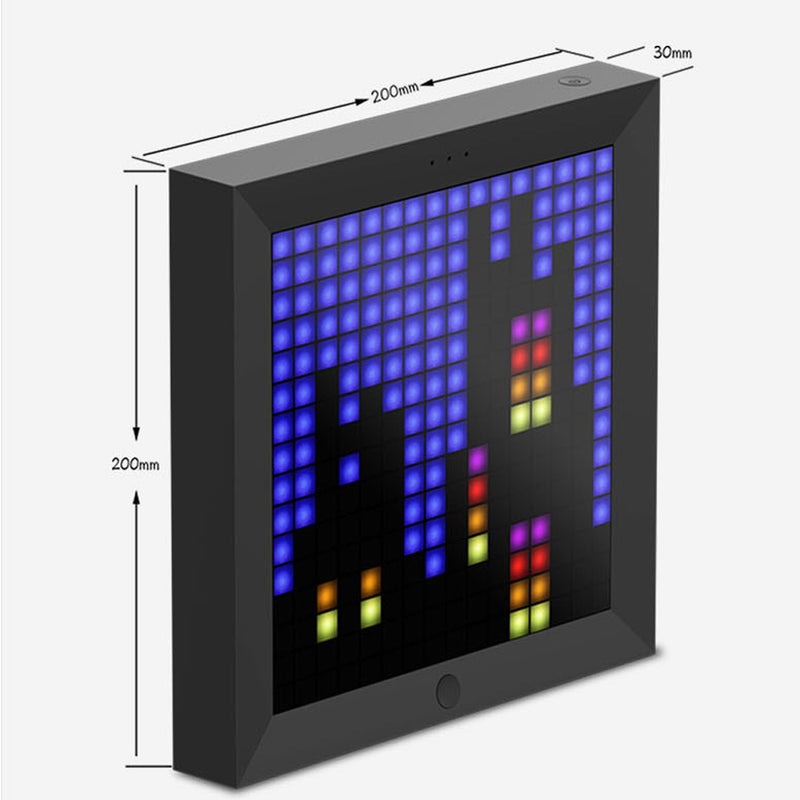 Pixel Bluetooth Photo Frame with Colorful LED Light Wall Clock_9