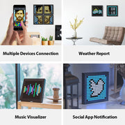 Pixel Bluetooth Photo Frame with Colorful LED Light Wall Clock_12