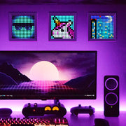 Pixel Bluetooth Photo Frame with Colorful LED Light Wall Clock_7