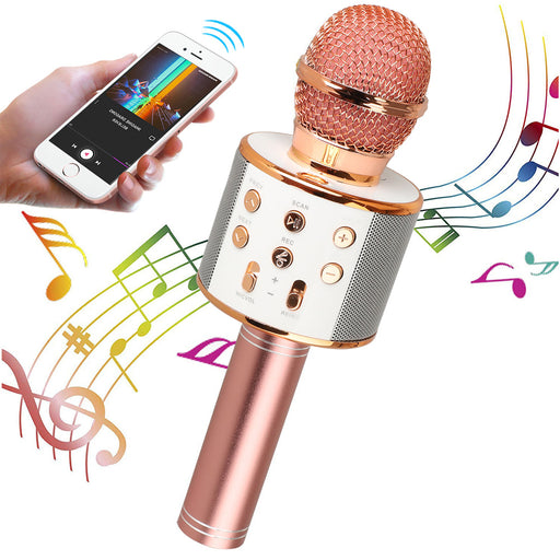 Portable Rechargeable Wireless Bluetooth Karaoke Microphone_0