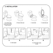Three-Way Valve Non-Electric Fresh Water Luxury Toilet Bidet_11