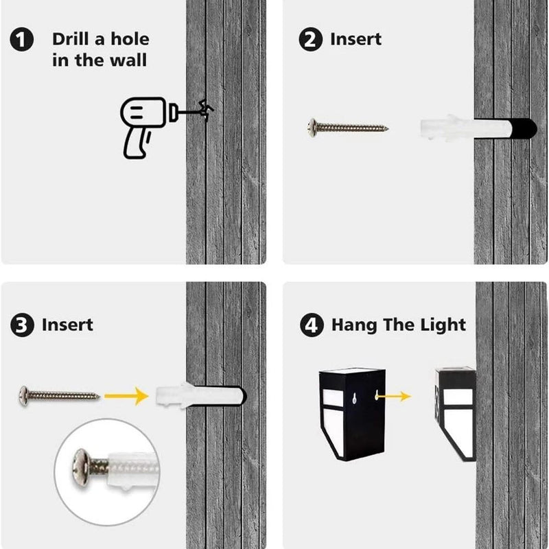 Solar Powered Outdoor LED Wall Mounted Porch Sensor Light_3