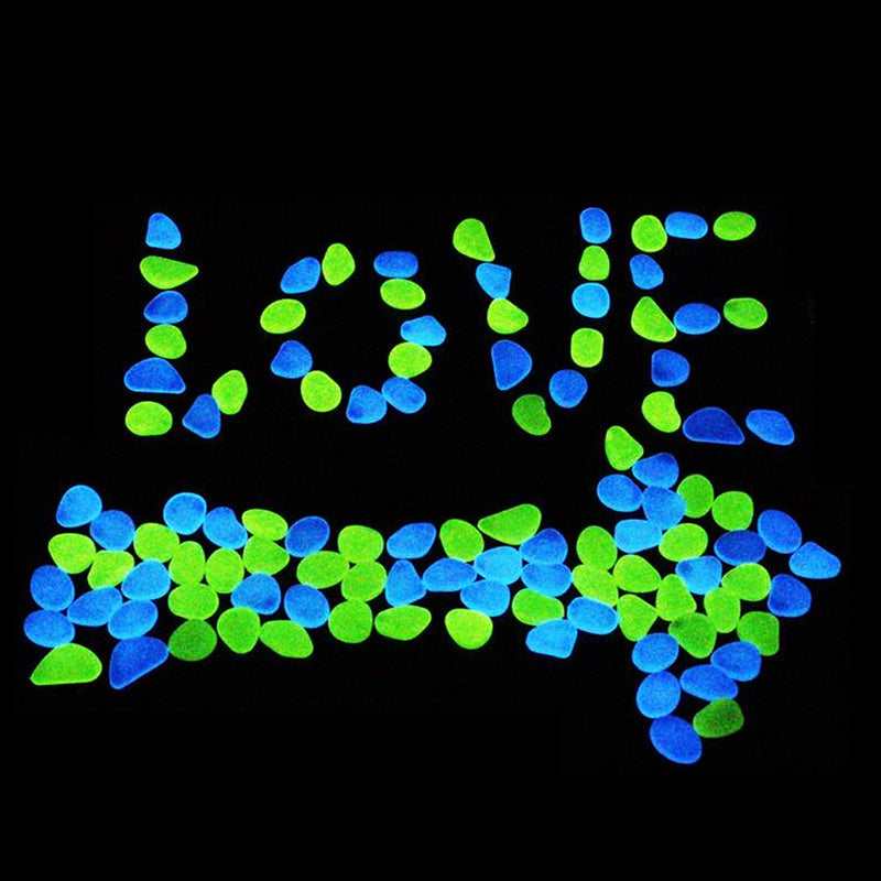 Solar Powered Glow in the Dark Garden Pebbles Garden Décor_0