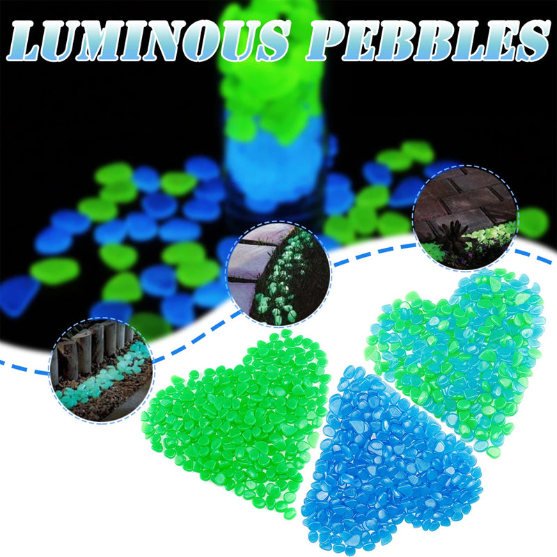 Solar Powered Glow in the Dark Garden Pebbles Garden Décor_2