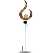 1 Pc Garden Décor Outdoor Solar Powered Hollow Flame Light_0