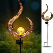 1 Pc Garden Décor Outdoor Solar Powered Hollow Flame Light_5