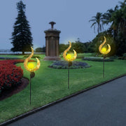 1 Pc Garden Décor Outdoor Solar Powered Hollow Flame Light_6
