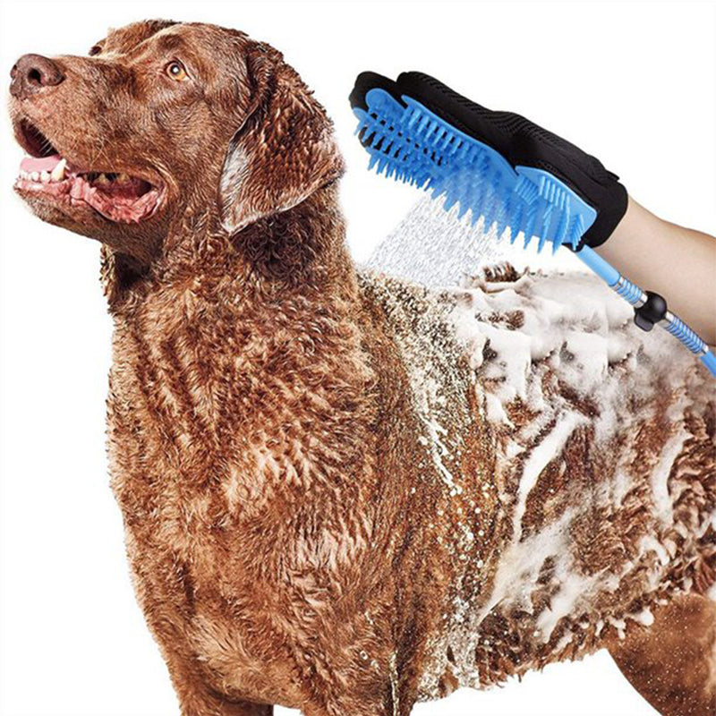 3-in-1 Pet Bathing Tool Sprayer Massage Glove and Pet Hair Remover_2