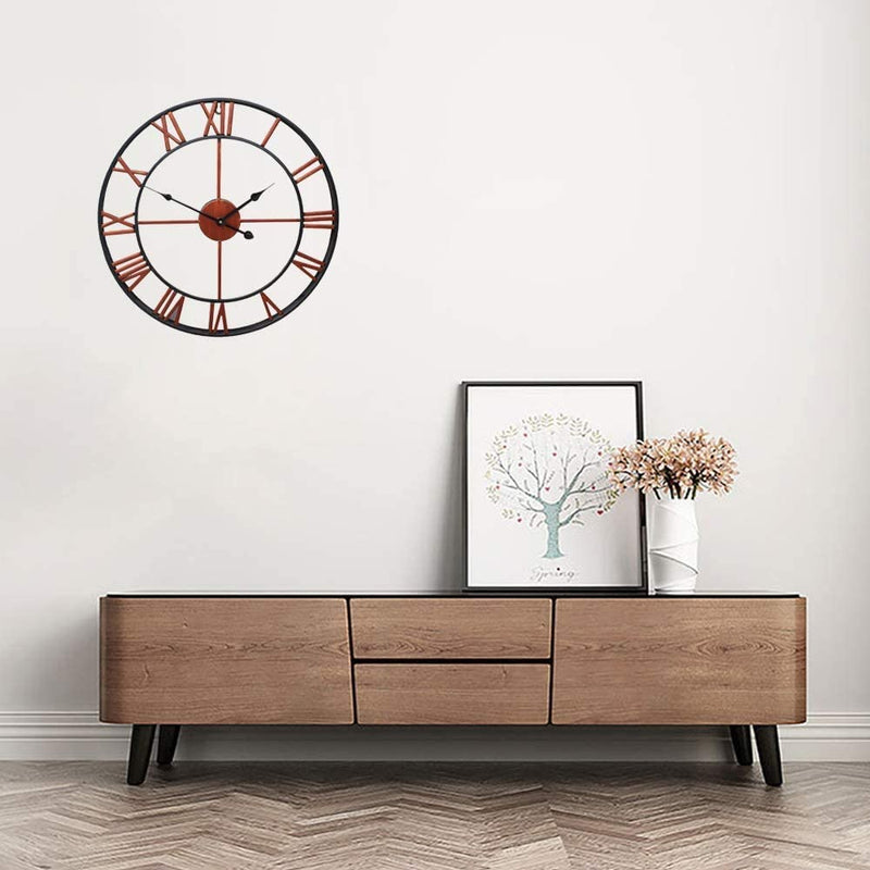 Roman Numeral Vintage Battery-Operated Antique Style Wall Clock_4