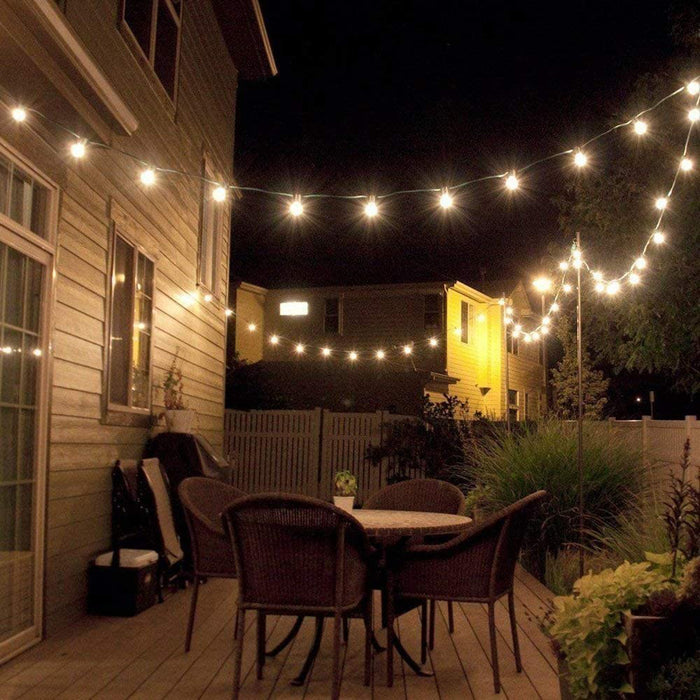 LED Outdoor Garden Solar Powered Festoon String Lights Plug-in LED Bal ...