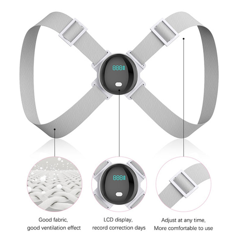 Adjustable Smart Back Posture Corrector Back Belt Shoulder Training_11
