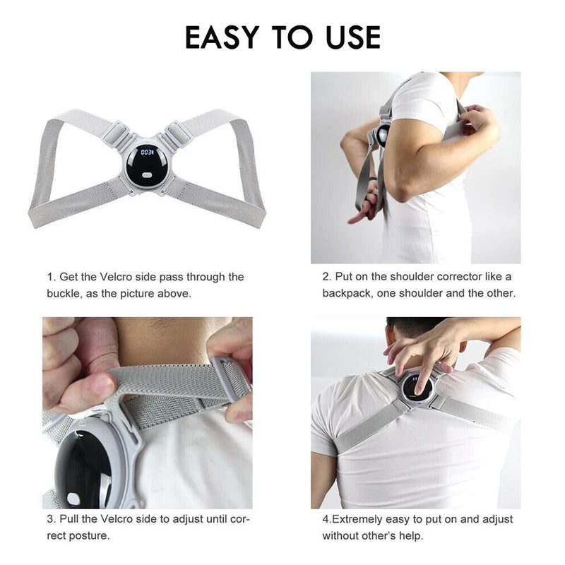 Adjustable Smart Back Posture Corrector Back Belt Shoulder Training_7
