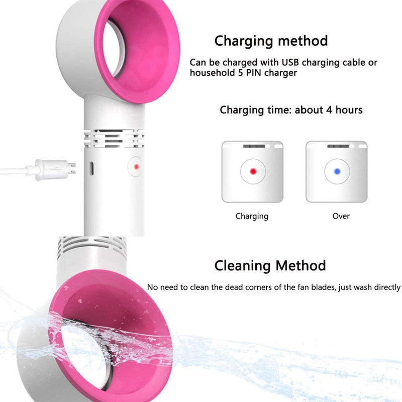 3 Speed Portable Bladeless Handheld Rechargeable Fan_15