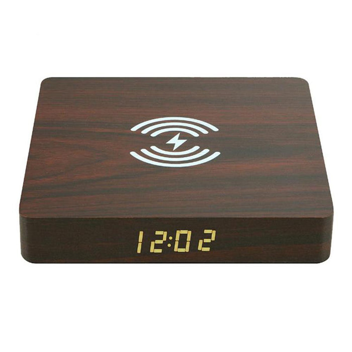Portable Wireless Wooden Charging Pad and Digital Alarm Clock_8