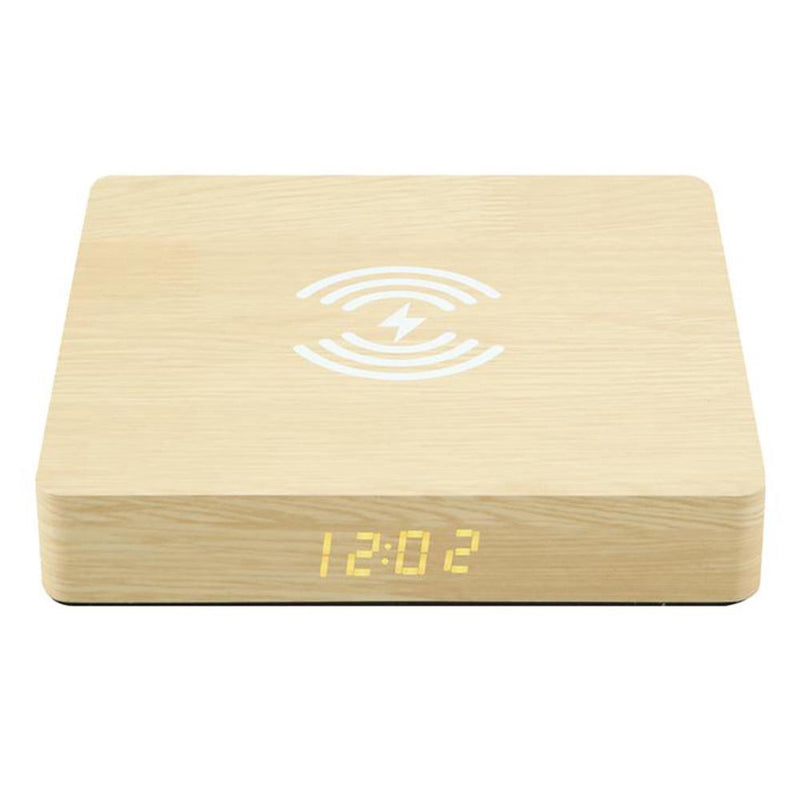 Portable Wireless Wooden Charging Pad and Digital Alarm Clock_9