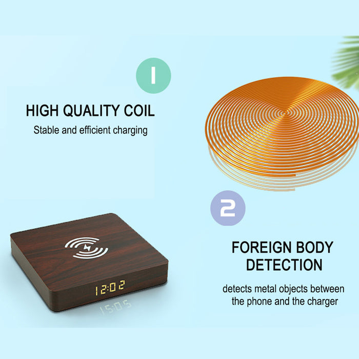 Portable Wireless Wooden Charging Pad and Digital Alarm Clock_1