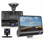 HD Front Rear & Interior Three Lens Car Dashboard Camera_2