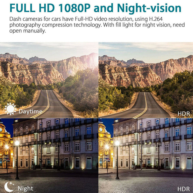 HD Front Rear & Interior Three Lens Car Dashboard Camera_13